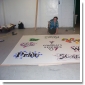 painting a banner foer my sorority